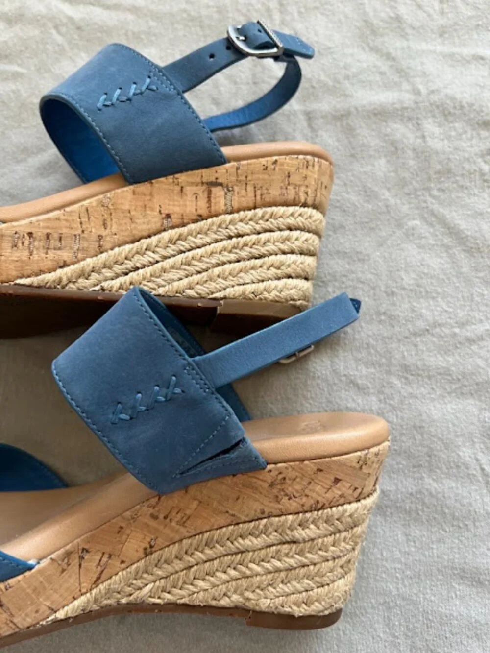 Ugg Australia Blue Elena Espadrille Wedge Sandals Size 7